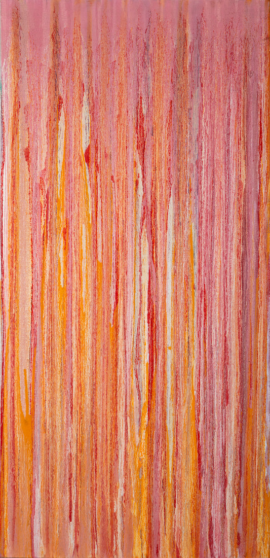 Lluvia rosa II (La vie en rose II) | 115x55cm