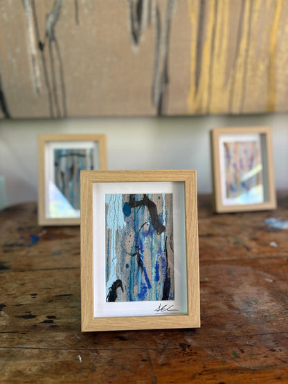 Serie "Brotes de Primavera" Tinta y óleo sobre lino   13x18cm.