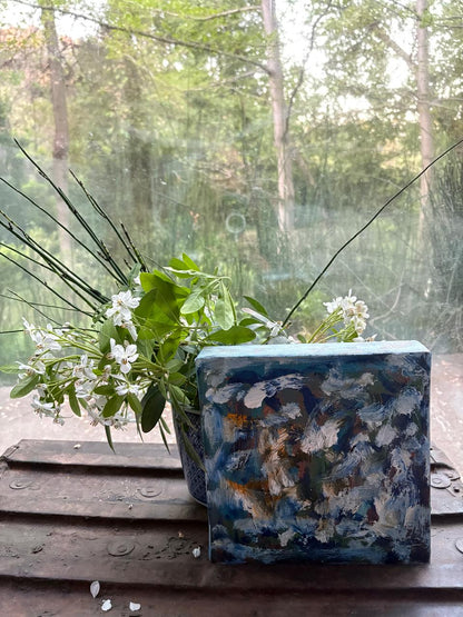 Vista al Jardin (Óleo sobre tela 25x25cm)